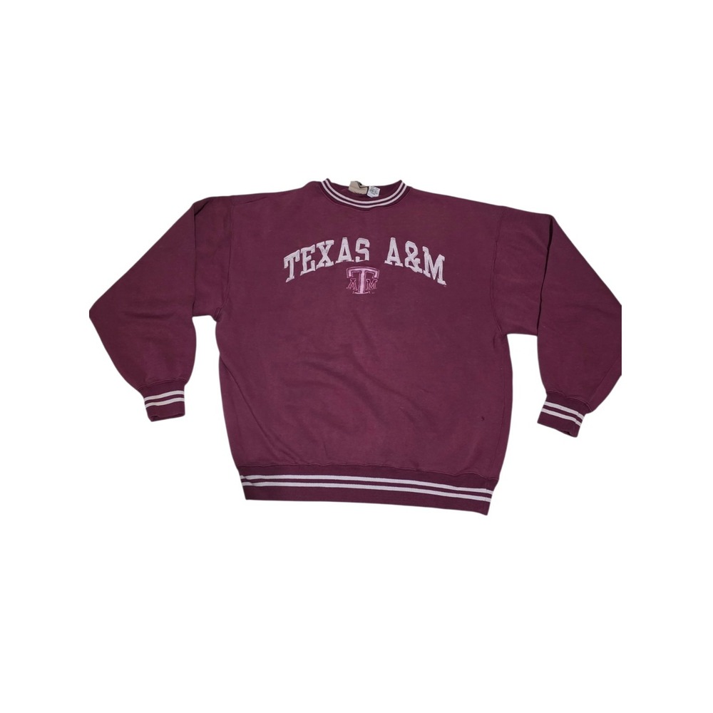 Vintage Texas A&M Aggies Sweatshirt Red Oak Late 80s 90s Maroon Crewneck BG